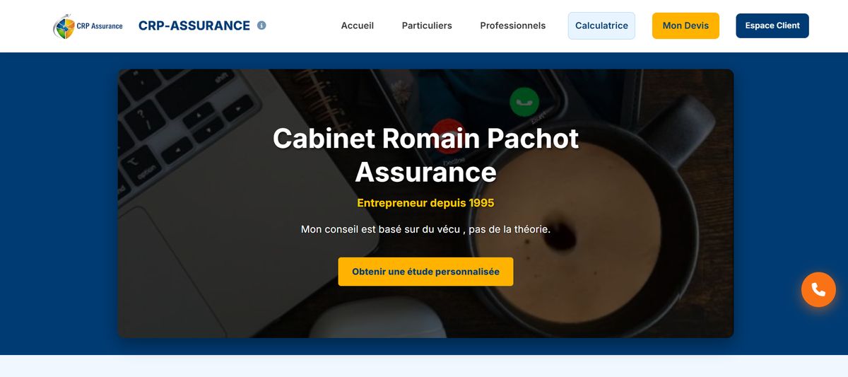 Page d'accueil de CRP-Assurance.com
