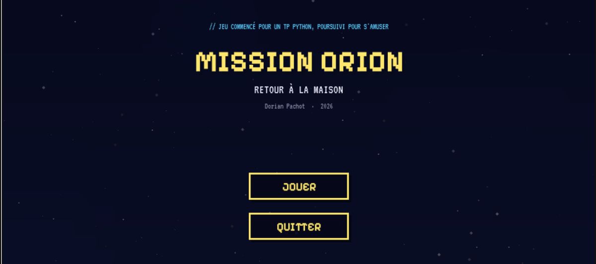 Écran-titre de Mission Orion